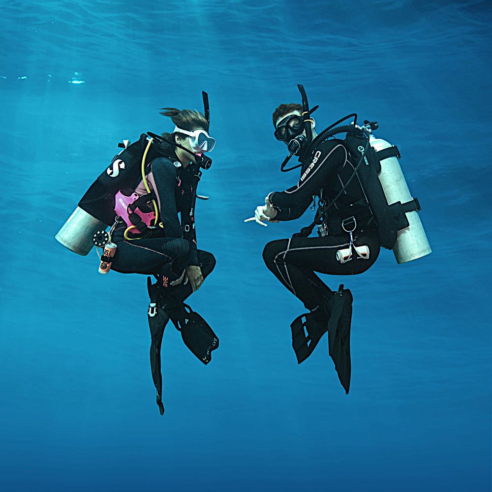 New diver smiling after a first session